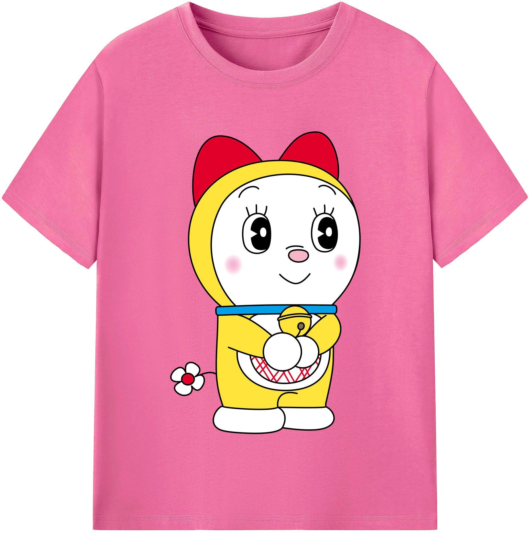 （画像用） ドラえもん ドラミ Doraemon Dorami レディースカジュアルプリントTシャツ（綿100％）
